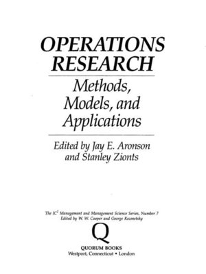 cover image of Operations Research